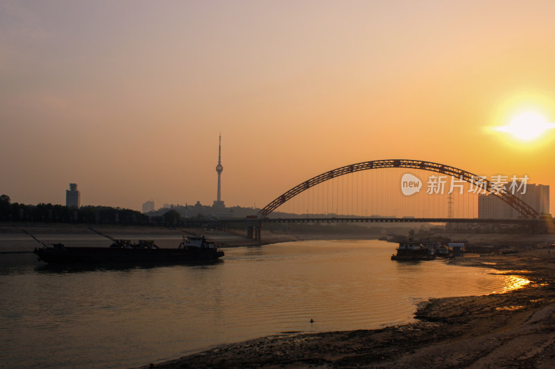 武汉汉江日落风景