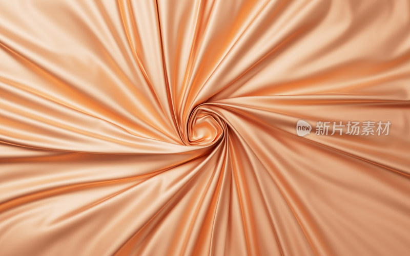 柔软旋转的螺旋形布料3D渲染