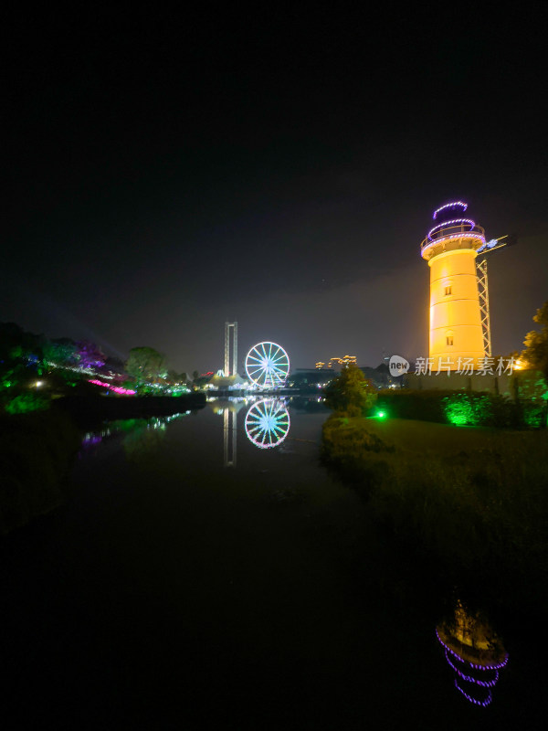 摩天轮夜景