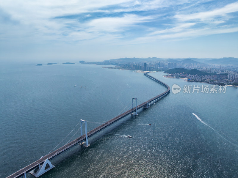 俯瞰大连星海湾大桥