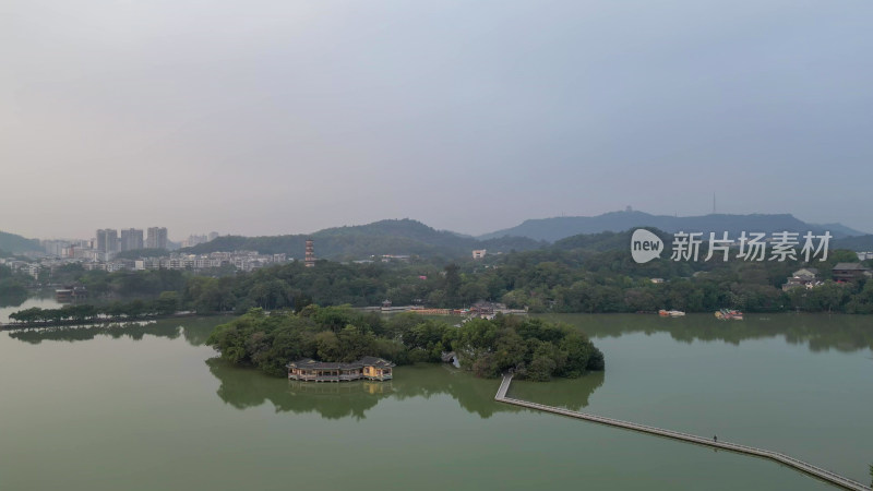 航拍广东惠州西湖景区