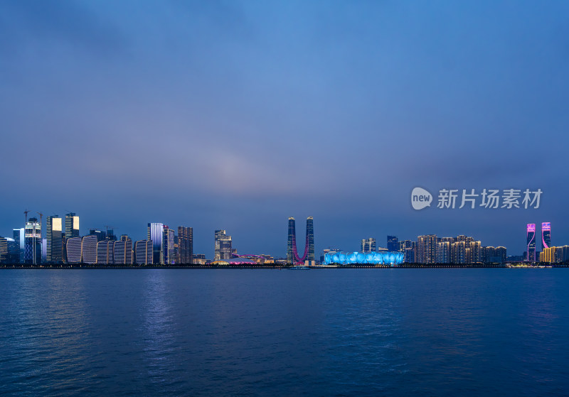 杭州奥体博览城夜景