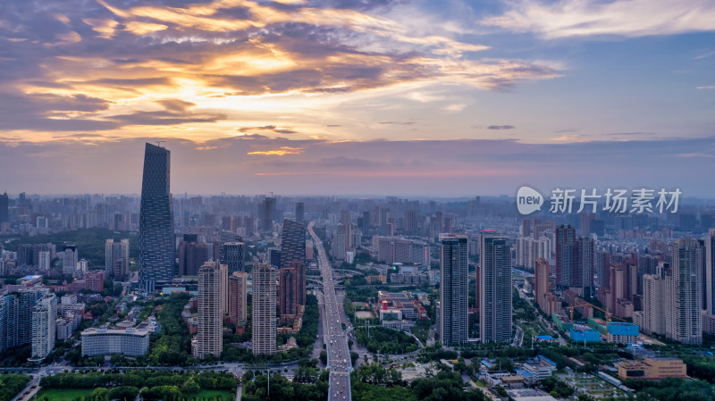 武汉天地企业中心高楼城市航拍