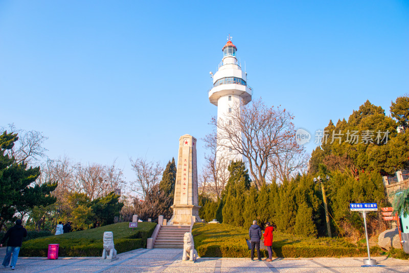 烟台山景区石碑景观