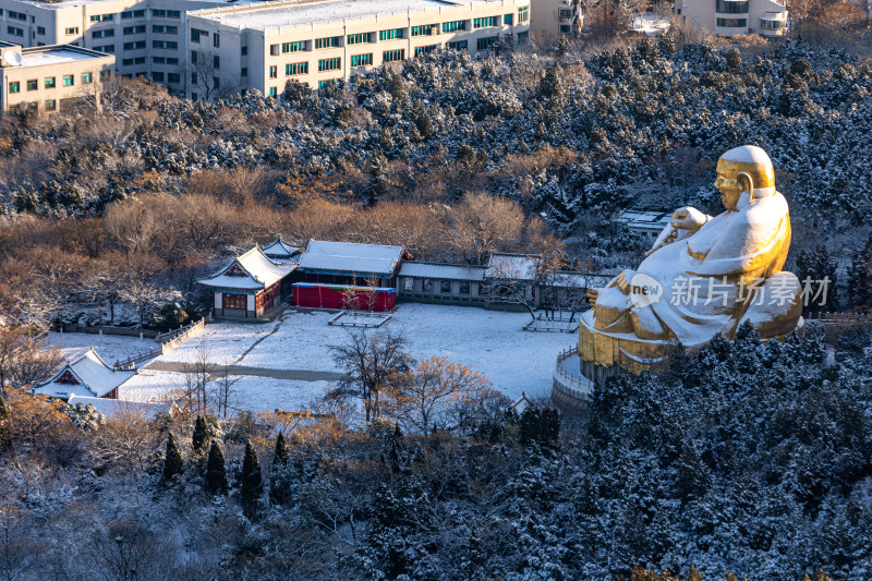 济南千佛山冬日雪景景观