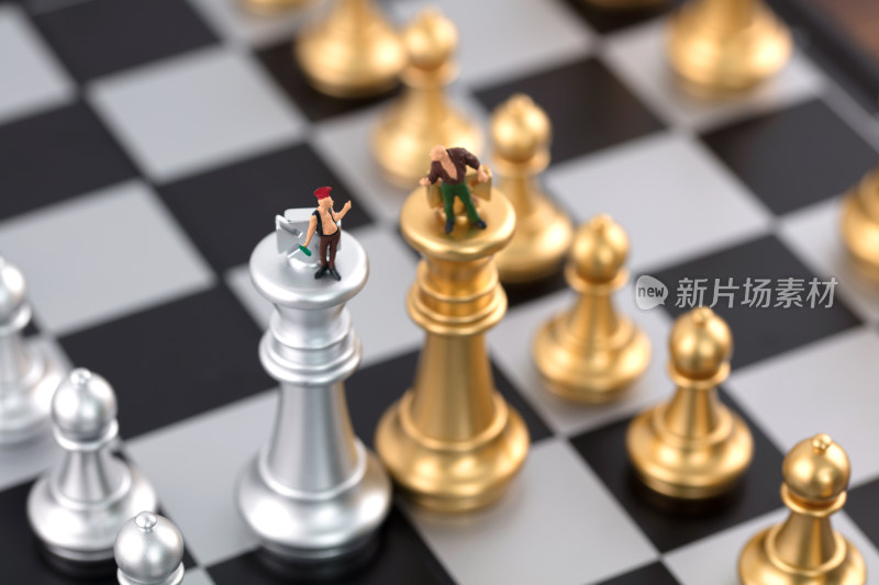 微缩创意国际象棋之间的博弈