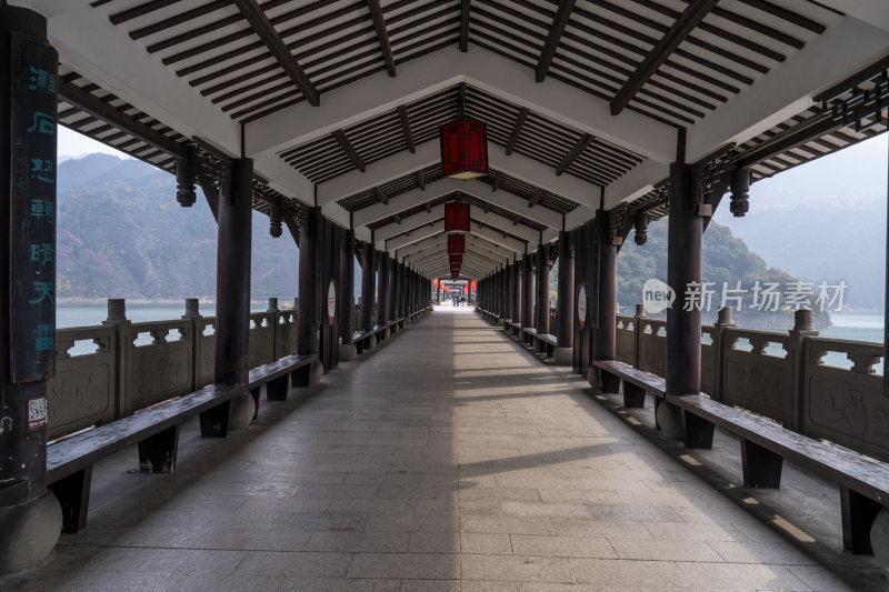 重庆市奉节县白帝城景区风雨廊桥