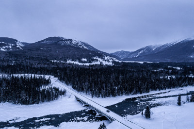 新疆阿勒泰喀纳斯冬季雪景