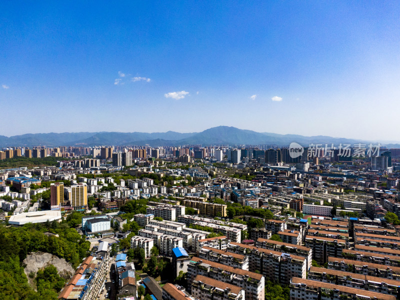 湖南怀化城市建设航拍图