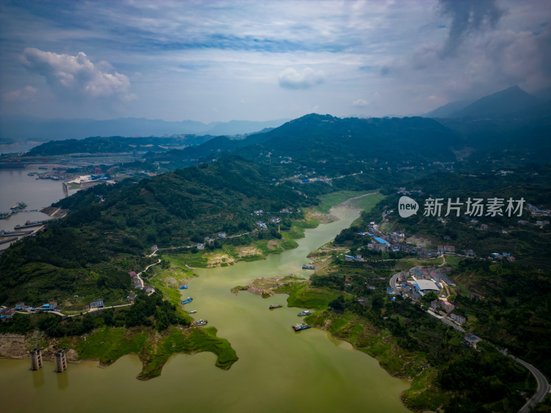 祖国大好河山长江三峡风光航拍图