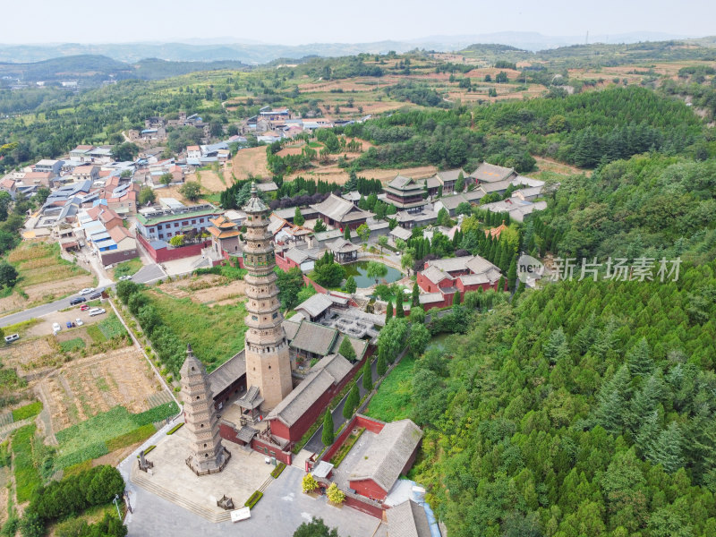 航拍山西晋城古建风光