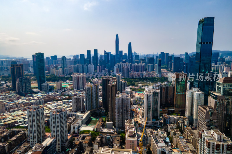 广东深圳城市高楼建筑航拍