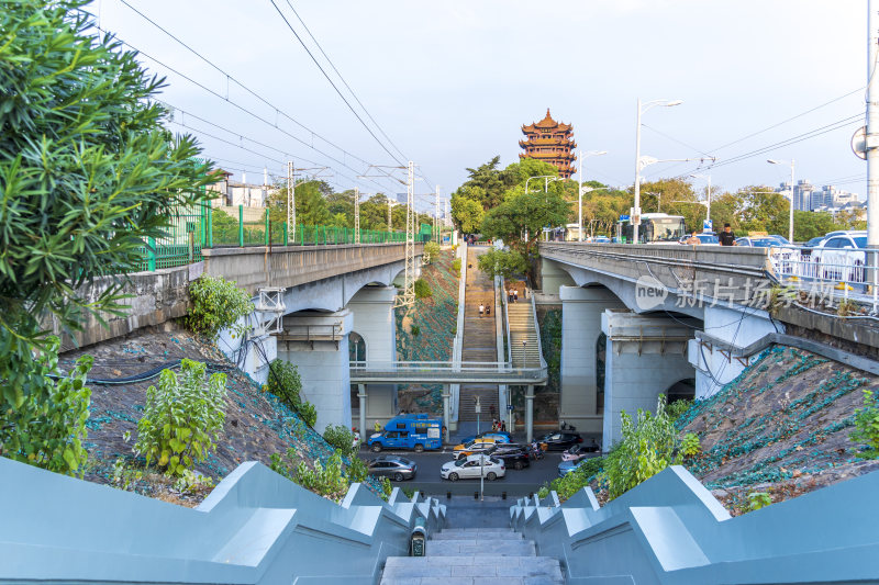 武汉武昌区黄鹤楼公园风景