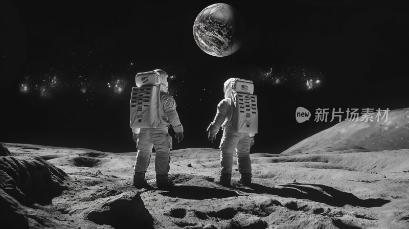 星际探索：宇航员在月球的壮丽征途