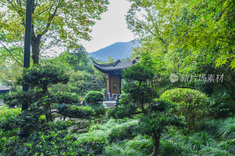 杭州飞来峰永福寺古建筑风光