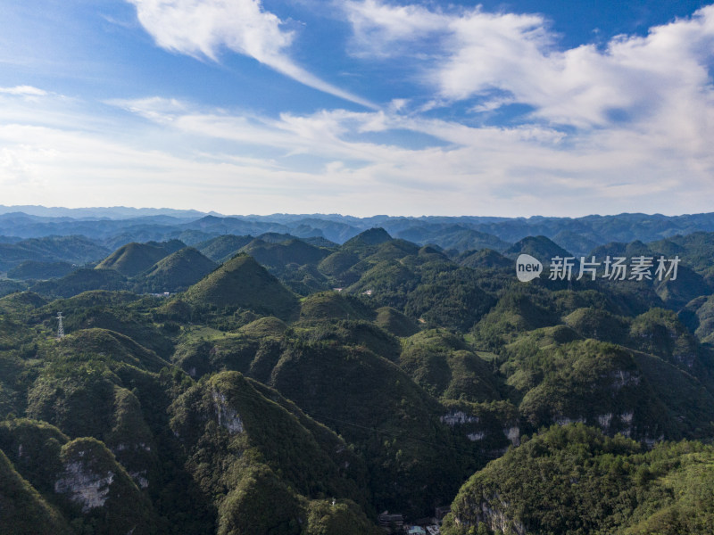 贵州山川河流舞阳河群山航拍