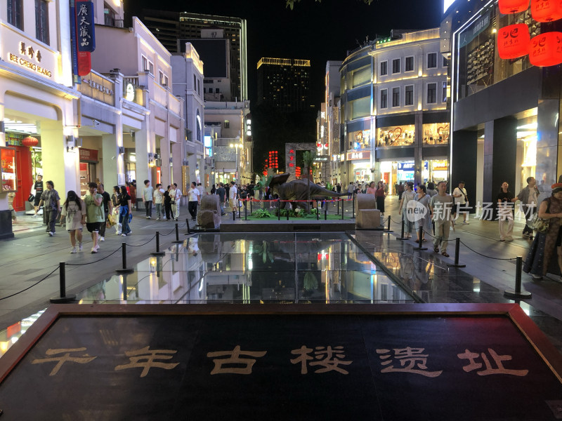 广州北京路步行街夜色