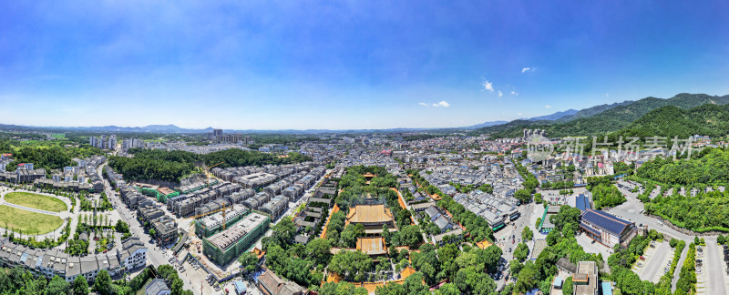 湖南南岳衡山大景航拍全景图