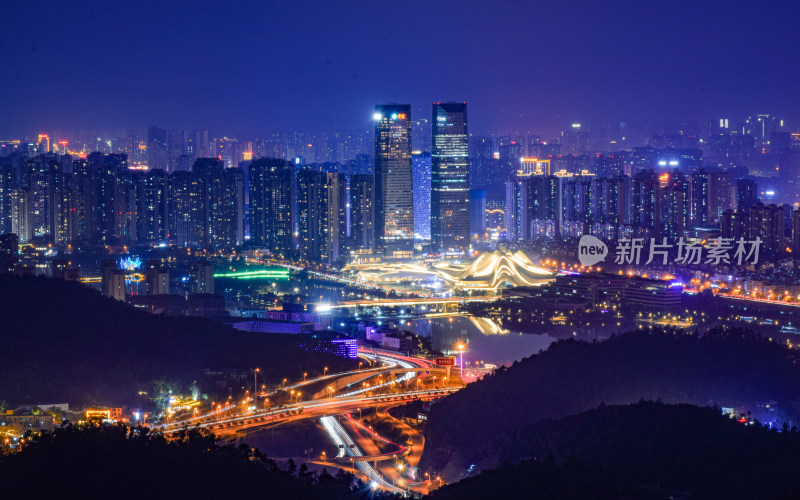 长沙城市天际线夜景