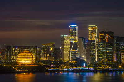 杭州钱江新城夜景