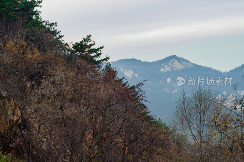 秋季青岛崂山北九水景区，山谷风光