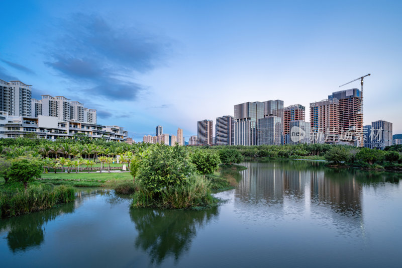 三亚东岸湿地公园航拍