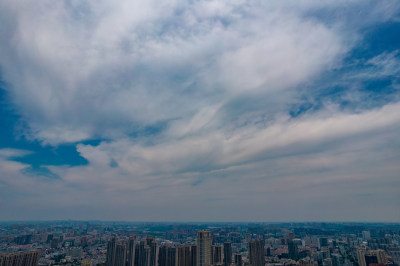 航拍安徽合肥城市大景