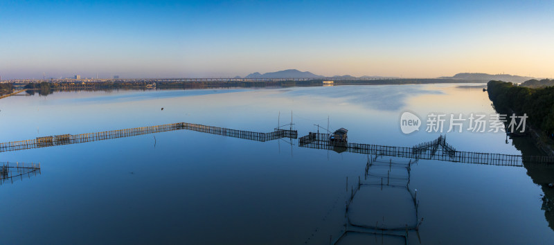 浙江绍兴犭央犭茶湖昂桑湖江南水乡古道