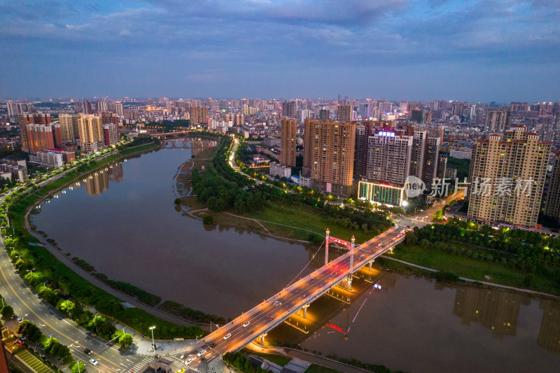 湖南衡阳衡州大道湘江大桥夜景