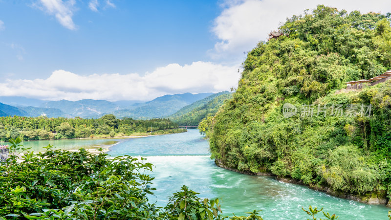 四川都江堰水利工程景区的风景