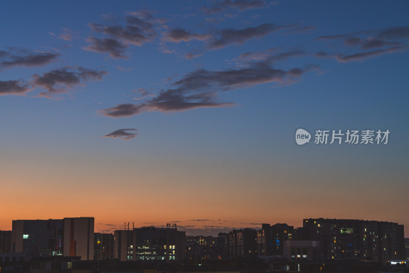 城市唯美夕阳