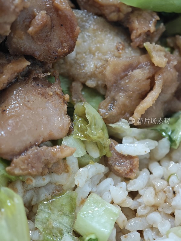 鸡肉盖浇饭特写