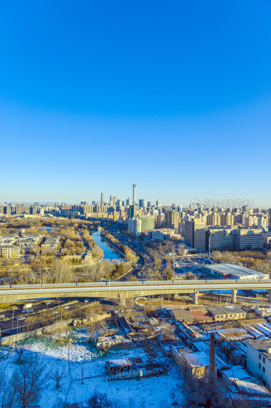 北京国贸建筑群城市天际线