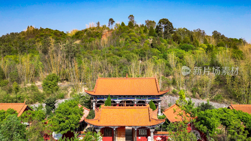 云南弥勒锦屏山景区航拍