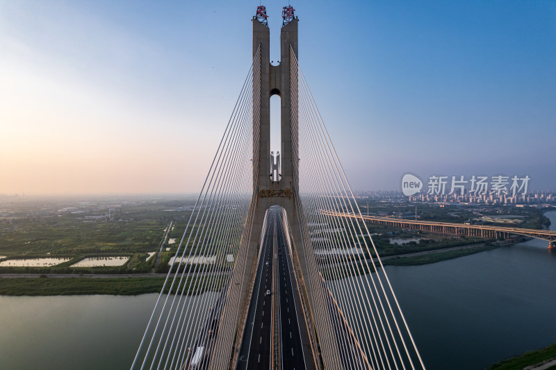 天津滨海大桥交通运输城市风光