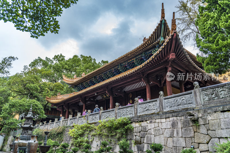 浙江普陀山法雨寺禅院建筑风光