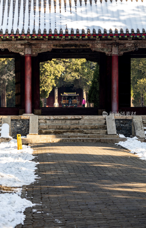 山东济宁邹城孟庙景点景观