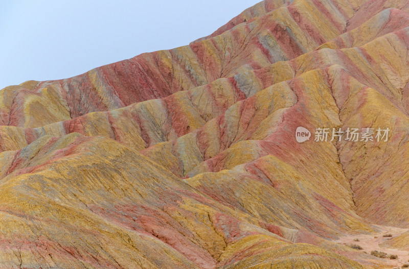 甘肃张掖七彩丹霞旅游景区多彩地质自然风光