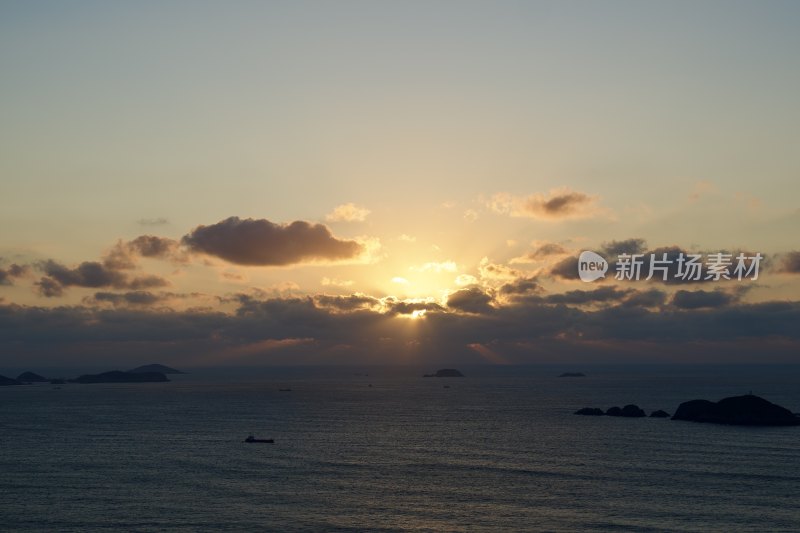 海上日出 夕阳