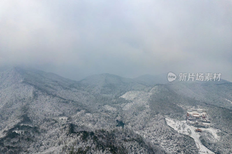 冬天雪景航拍