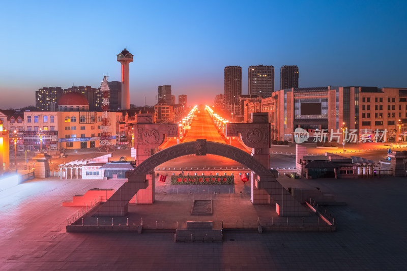 笔架山风景区夜景-锦州