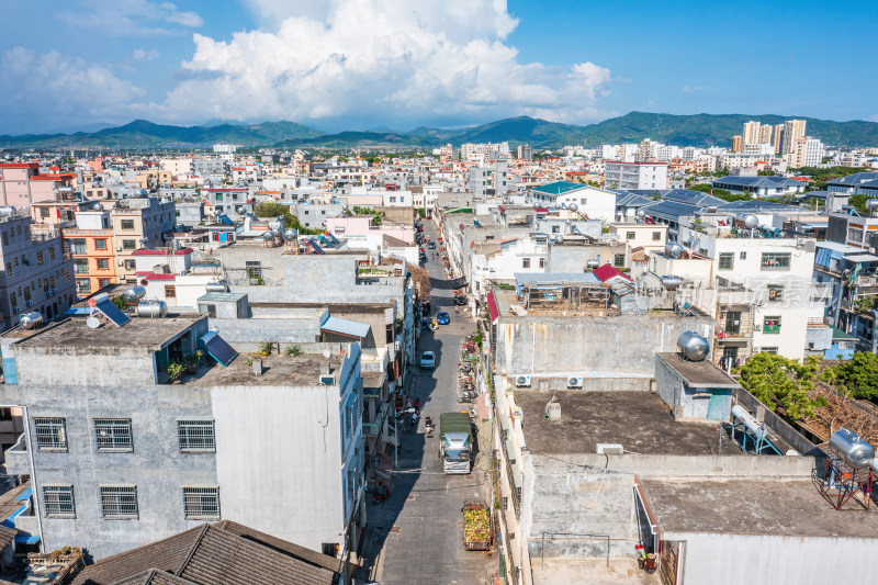 海南三亚崖州区崖城城区航拍