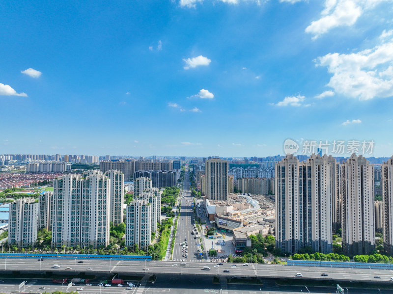 航拍昆山城市乡村建筑风光大景