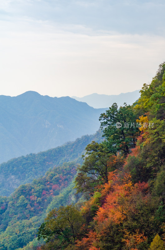 河南省洛阳白云山九龙潭秋天风景