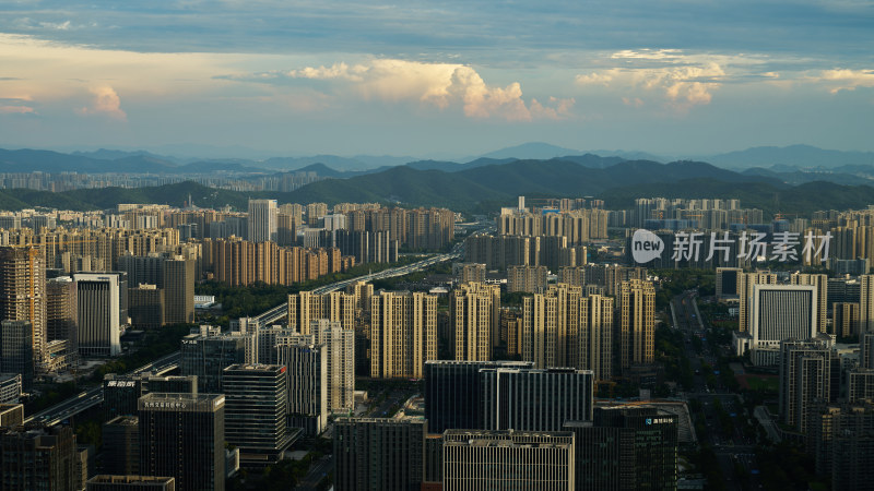 浙江杭州滨江城市风光