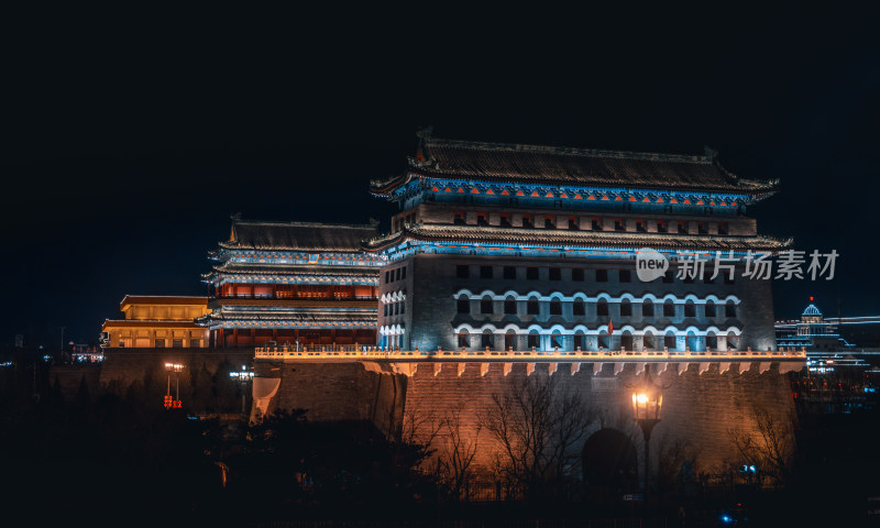 北京前门大街夜景