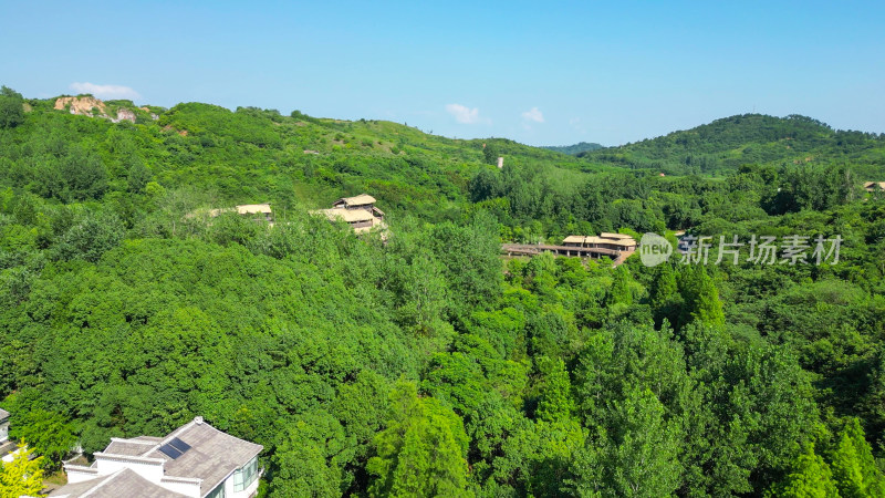 航拍湖北襄阳黄家湾风景区