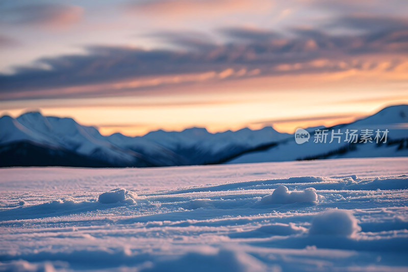 雪山风景冬天天空户外