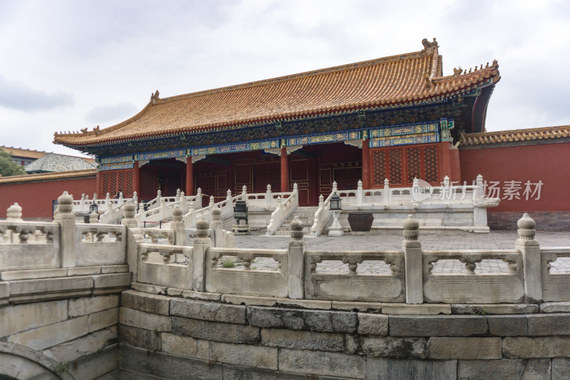 古风建筑结构景观，古老中国风宫廷