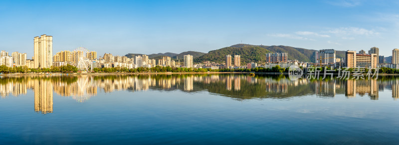 湖北省黄石市磁湖全景风光